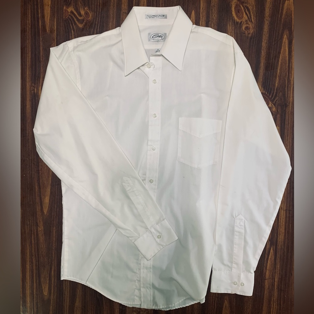 Vintage Gentry Button Down Men’s Western Dress Shirt SZ 16 White